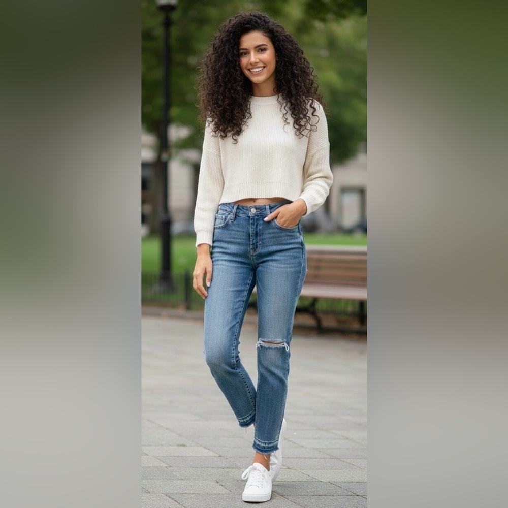 Zara Womens High Rise Blue Jeans Size US 0 EUR 32